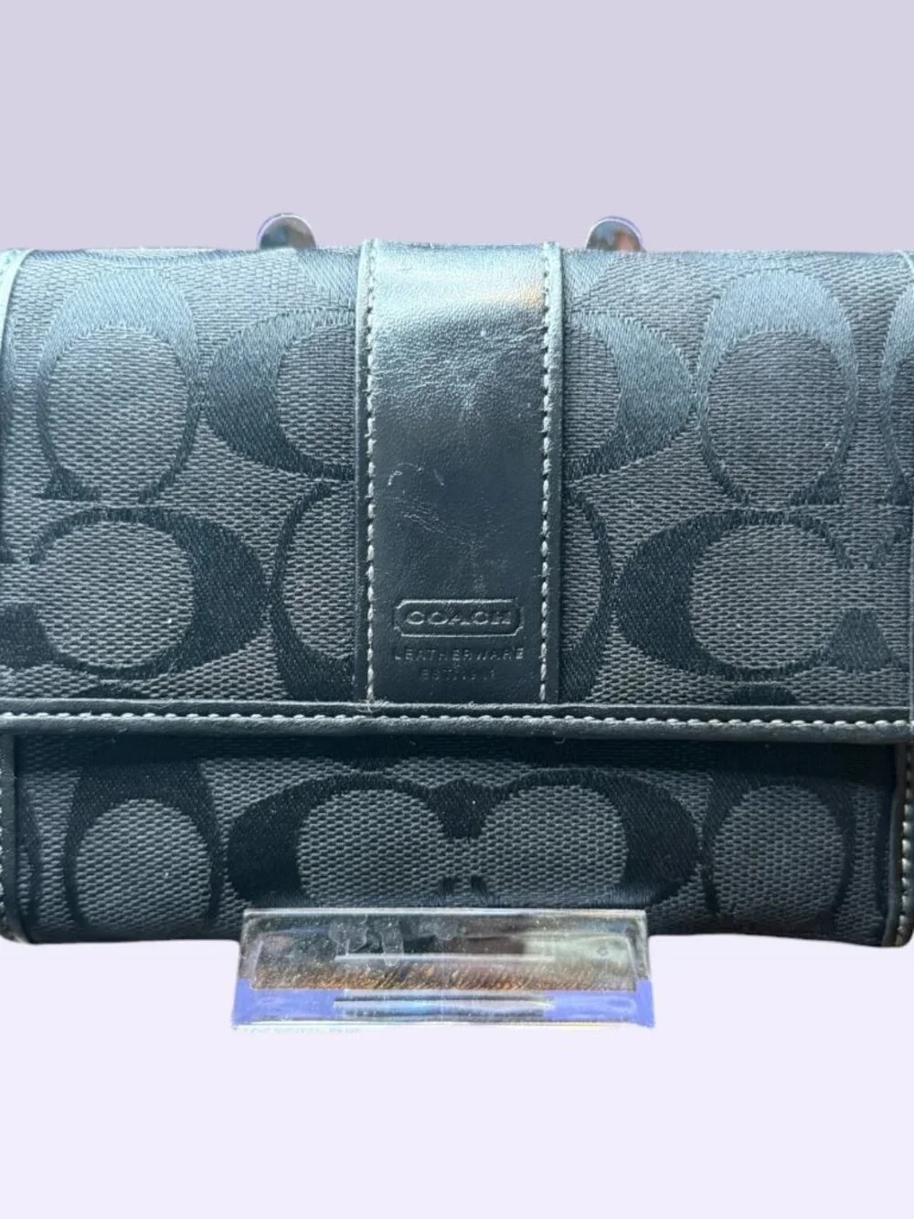 Coach Vintage Hampton Hobo Python Stripe w Signature C wallet - Picture 13 of 16